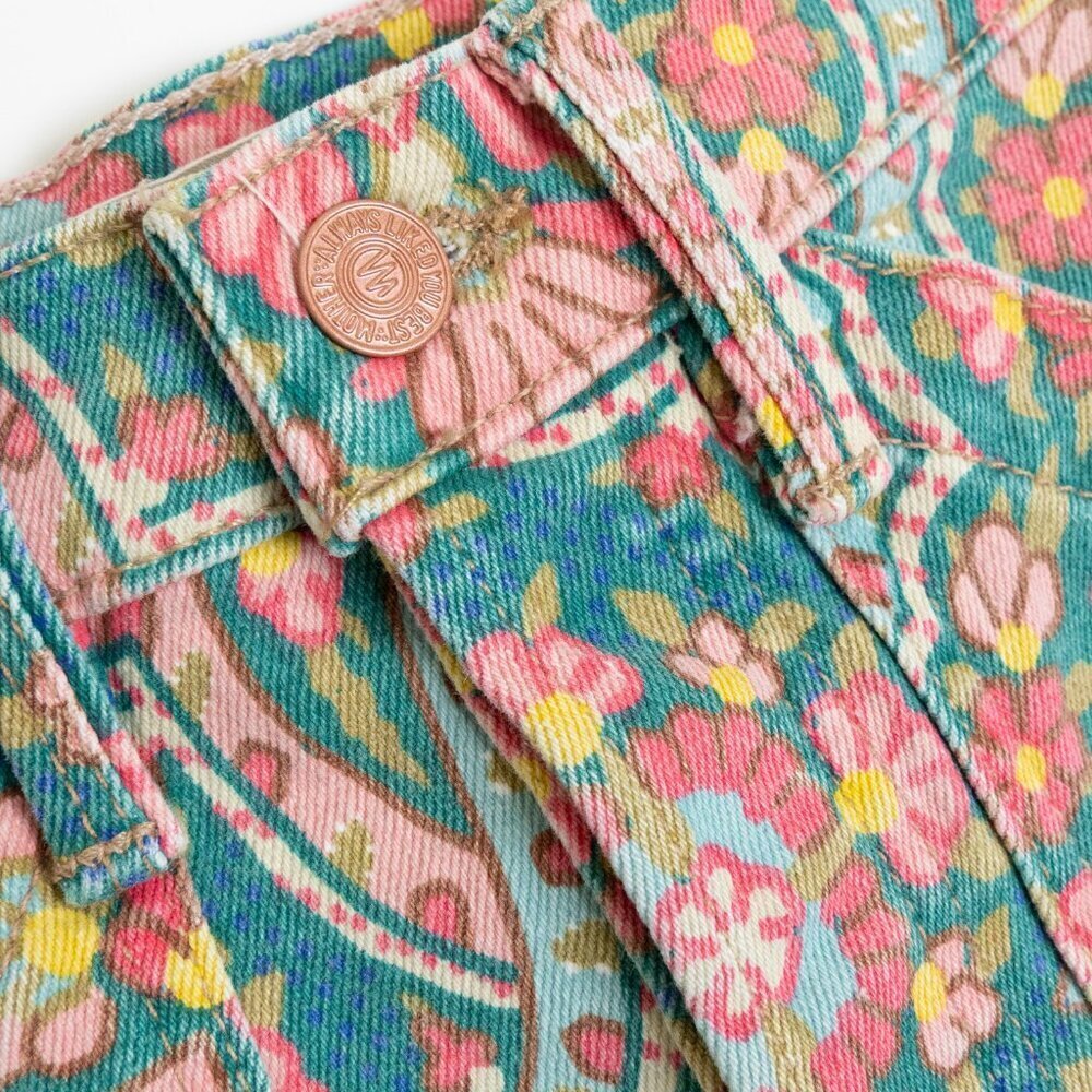 MOTHER The Curbster Floral Shorts Under The Rug Boho Hippie Retro NWT - Picture 10 of 16
